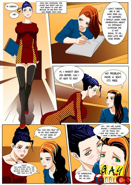 Redhead Cartoon Shemales - Redhead fucked by a shemale - Page 1 - HentaiEra