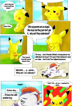 Pikachu and Gomamon