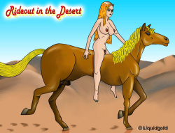Horse fuck in the Desert