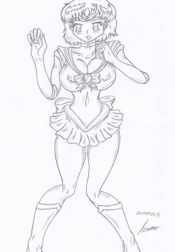 My miny Sailor Mercury Sketches work_1