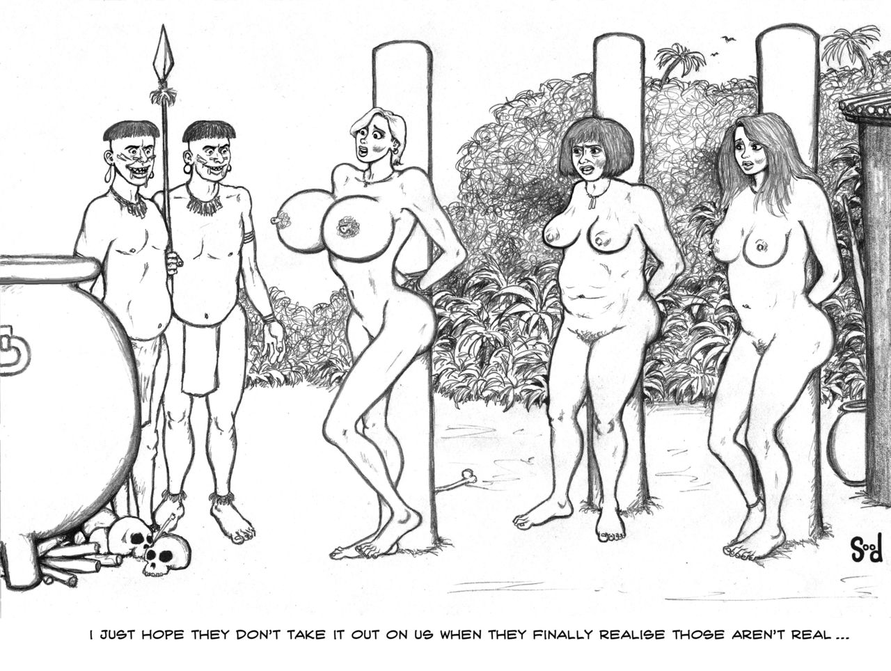 Cannibal Drawings Girls Bound In Pots Cooking Alive page 8 full