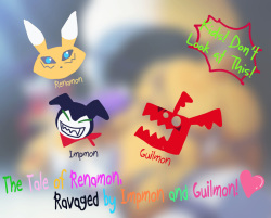 Renamon wo Impmon to Guilmon ga Ryoujoku Shichau Ohanashi | The Tale of Renamon, Ravaged by Impmon and Guilmon