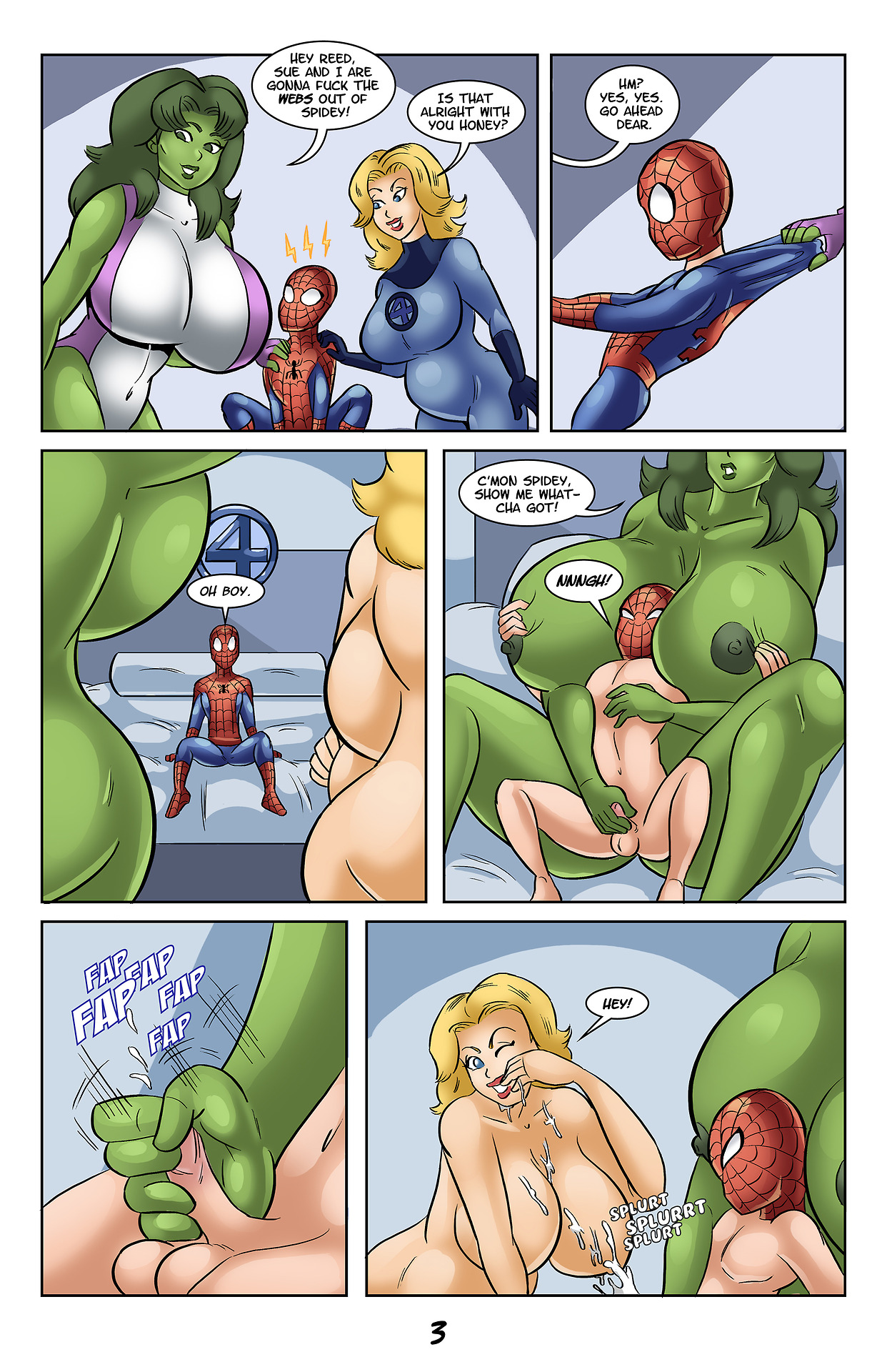 Comtinuing adventures of young spidey porn comic